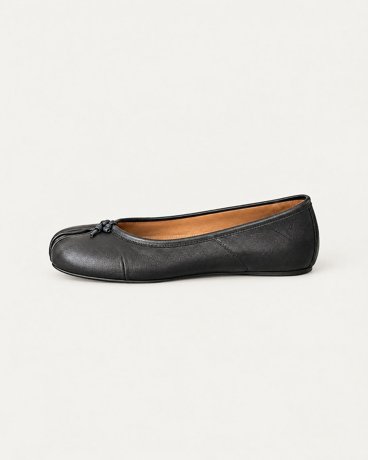 Black Tabi Flats, side profile