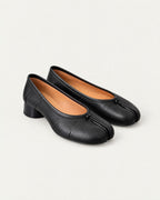 Black Tabi Heels, three-quarter view