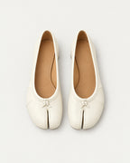 White Tabi Heels from above
