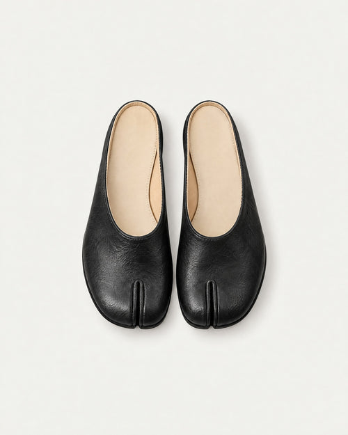 Black Tabi Mules Gion from above